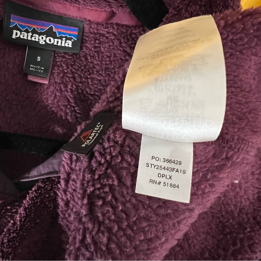Patagonia Re-Tool Snap-T Purple Fleece Pullover Sweater Long Sleeve Small - Picture 8 of 8